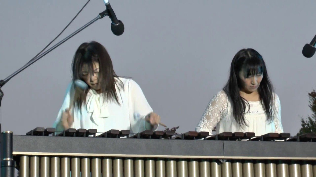 上野公園 噴水前大広場で マリンバ奏者 なつ かよ 演奏 Youtube