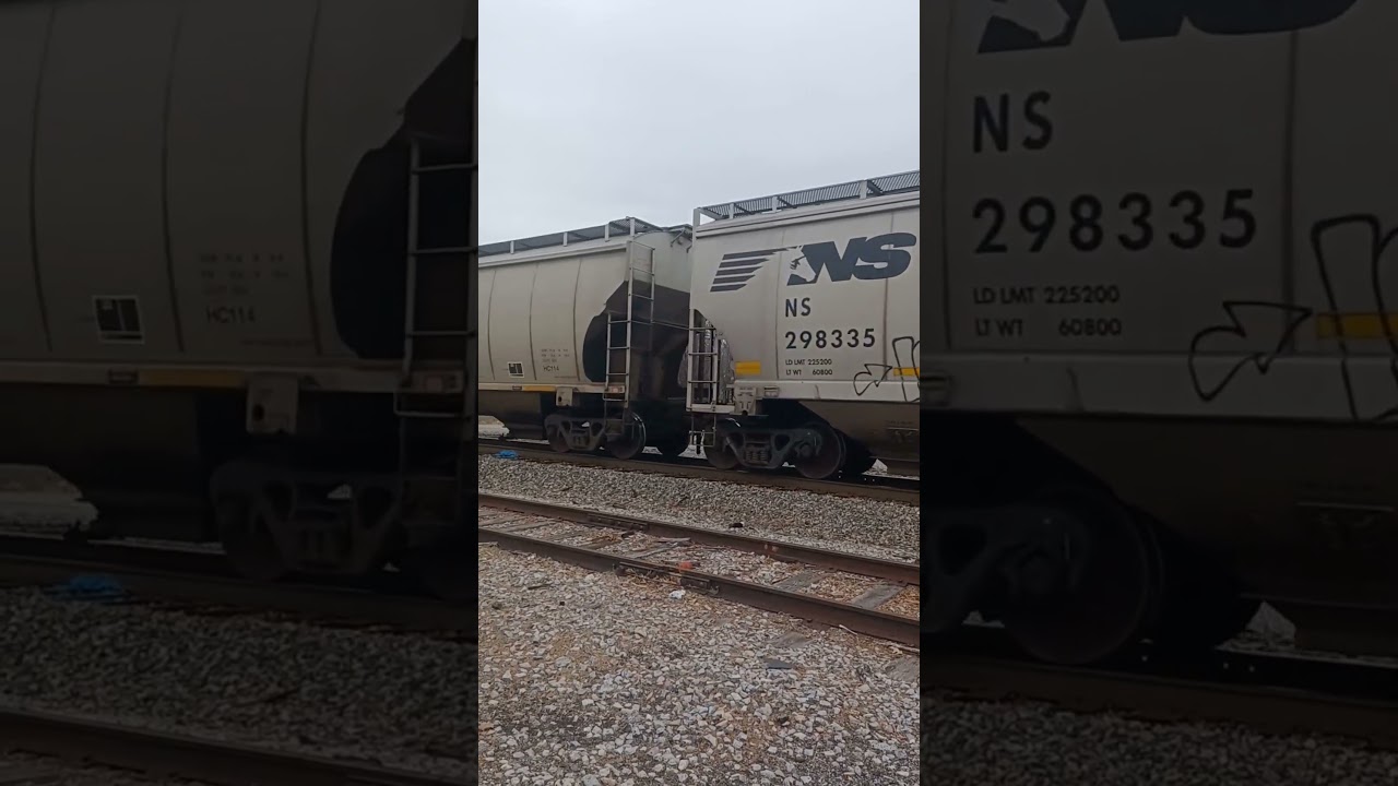 S05E103 Loaded NS Grain Train Arrives at Track Speed (Short Version) #r...