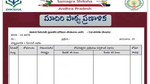 Telugu lesson plan for primary teachers