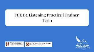 Cambridge First Certificate Exam - Trainer Practice - Test 1 I Listening Part 1