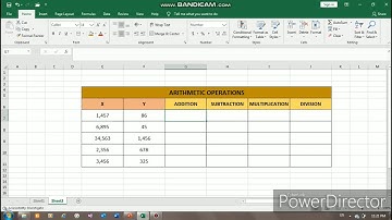 Arithmetic Operations using MS Excel Tutorial