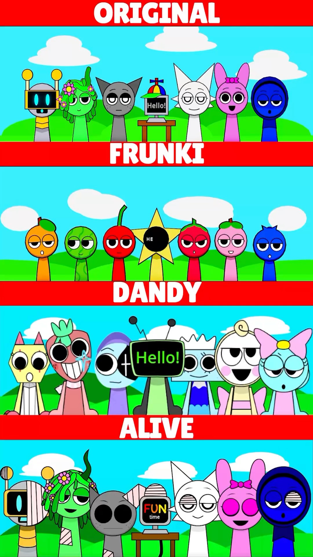 WHO'S YOUR FAVOURITE???Incredibox Sprunki