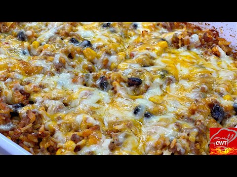 Tasty Ground Beef And Rice Casserole | Quick And Easy Weeknight Recipe | Ground Beef Casserole