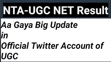 Official Update || NTA-UGC NET Result, 2021
