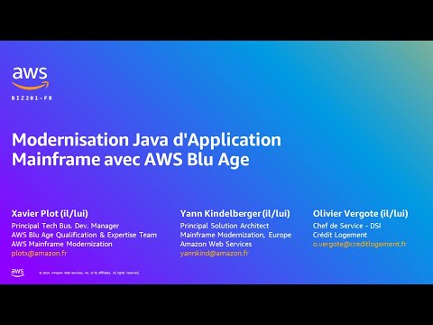 AWS Summit Paris 2024 - Modernisation Java d'Application Mainframe avec AWS Blu Age (BIZ201-FR) Episode cover