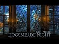 Hogsmeade Window "Winter Night" ⛄ Harry potter ASMR Ambience - Christmas Music 🎄 Fireplace & Snow