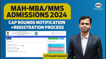 MBA CAP Round Form Filling 2024 | How to register for MBA/MMS Admissions 2024? Prasad Sawant