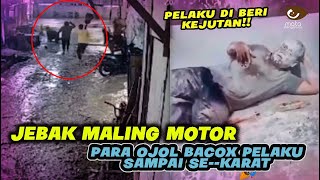 THE PERPETRATOR GETS Slashed by an OJOL‼️ Ojol Drivers Trap a Motorcycle Thief Who Has Been Causi...