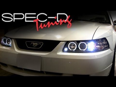 SPECDTUNING Installation Video: 1999-2004 Mustang Projector headlight installation video