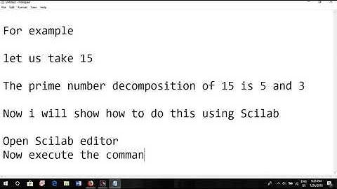 SCILAB TUTORIAL | PRIME NUMBER DECOMPOSITION USING SCILAB