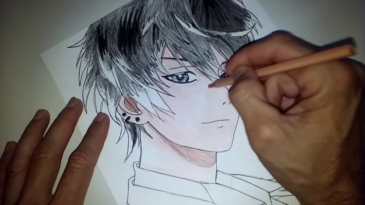 desenhando o ruki do anime diabolik lovers drawnig ruki - YouTube