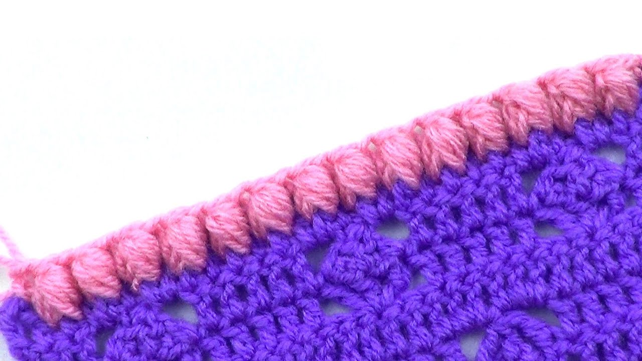 Пышная обвязка края   Lush edge trim