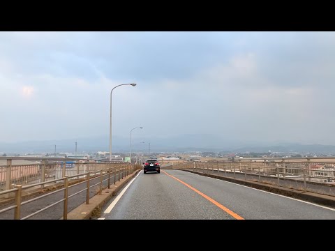 【4K HDR】中海大橋経由で島根県大海崎から松江市まで・前方展望