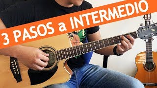 Vignette de la vidéo "Pasa de guitarrista principiante a intermedio con estos 3 PASOS.."