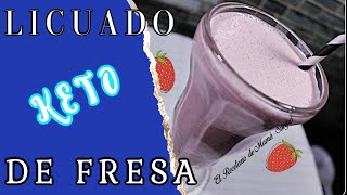 LICUADO DE FRESA/MALTEADA (KETO)/BAJO EN CARBOHIDRATOS/COMO HACER/STRAWBERRY SHAKE/LOW CARBS