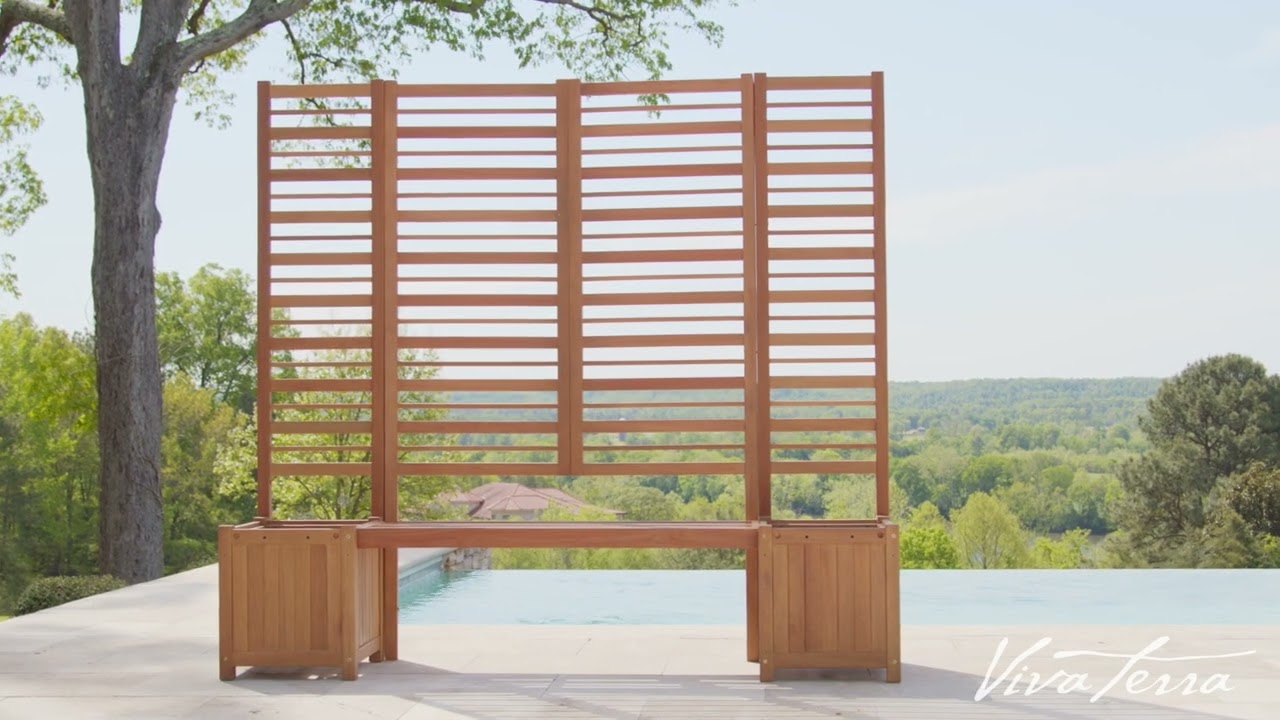 Eucalyptus Trellis, Bench & Planters from VivaTerra
