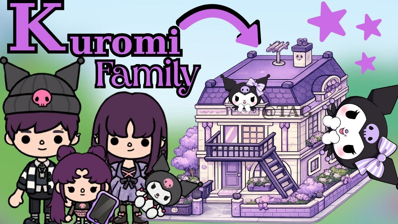 NEW VIDEO!😱Kuromi Family Beak Street Building🤍🩷| House Makeover in Toca Boca( House ideas)