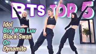 Download Mp3 BTS TOP 5 Dance Workout Idol Boy With Luv Black Swan On Dynamite