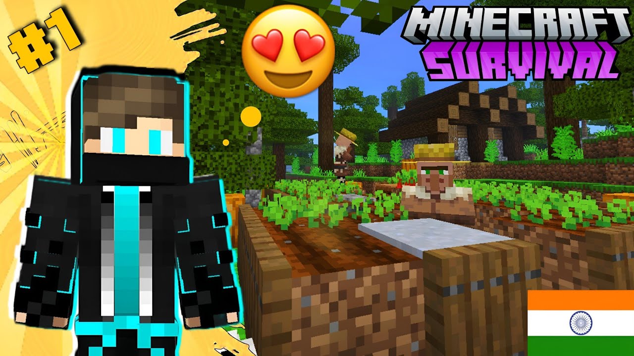 I Found Village On My First Survival Series Part 1#minecraft - YouTube