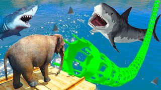 Elephant Over Drive Green a Pipe Shark Attack ? GTA 5 الفيل أنبوب القرش الأخضر الصعب