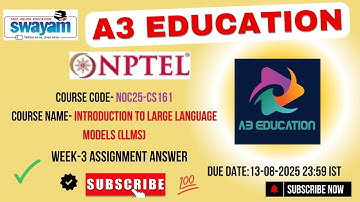 NPTEL Introduction to Large Language Models (LLMs) Week 3 | NOC25-CS161 | IIT Delhi | Jul–Dec 2025