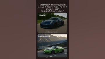 A visual comparison between Google Gemini and Chatgt! #chatgpt #google #googlegemini #porsche#shorts
