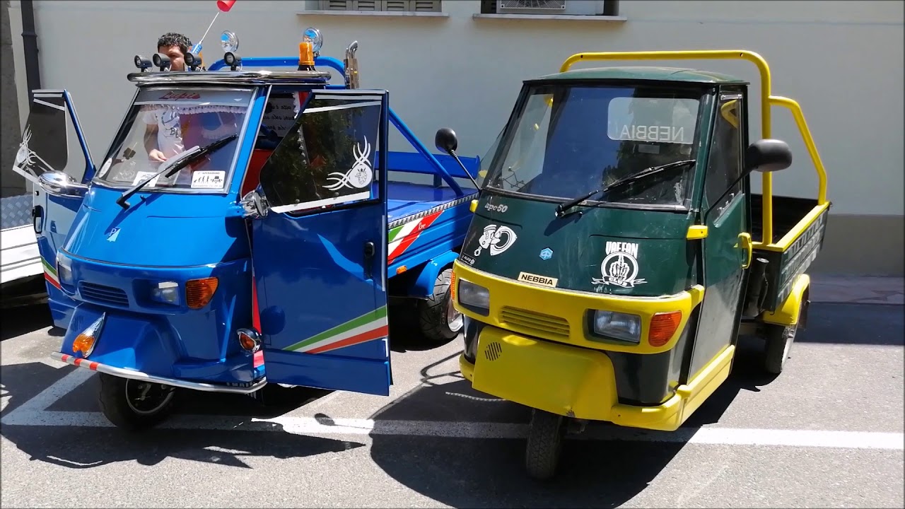 RADUNO DI APE CAR PIAGGIO A BOVES. (CN) DOM. 2 - 6 - 2019 - YouTube