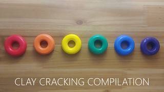 Rainbow donut clay cracking compilation 3 무지개 도넛 점토 부수기 위주로 편집 3