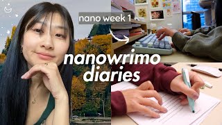 WRITING VLOG 📒 I'm writing everyday (yay!!) but for WHAT lmao // NaNoWriMo Week 1