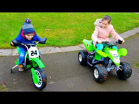 kids riding motorbike
