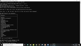 how to create mysql tables and tables using command prompt