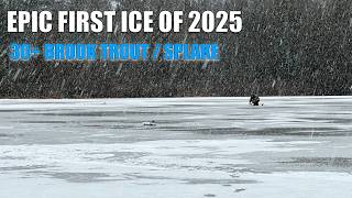 Epic First Ice 2025. 30+ Brook Trout and Splake. Maine Ice Fishing 2025.