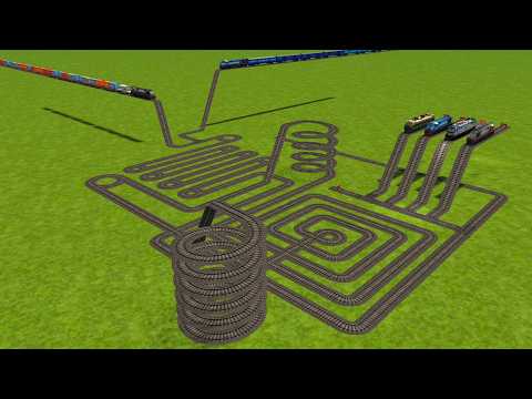 🚂 I Built the Most Dangerous Train Track Maze Ultimate Train Crossing & Track Maze Challenge