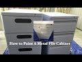 How To Paint Metal File Cabinet Spray Paint Vs Roller Part 2 Renarocsdiy 