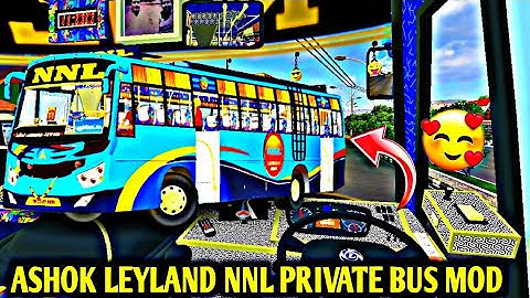 Ashok leyland NNL private bus mod for bussid || Bus simulator indonesia Bussid v3.7.1