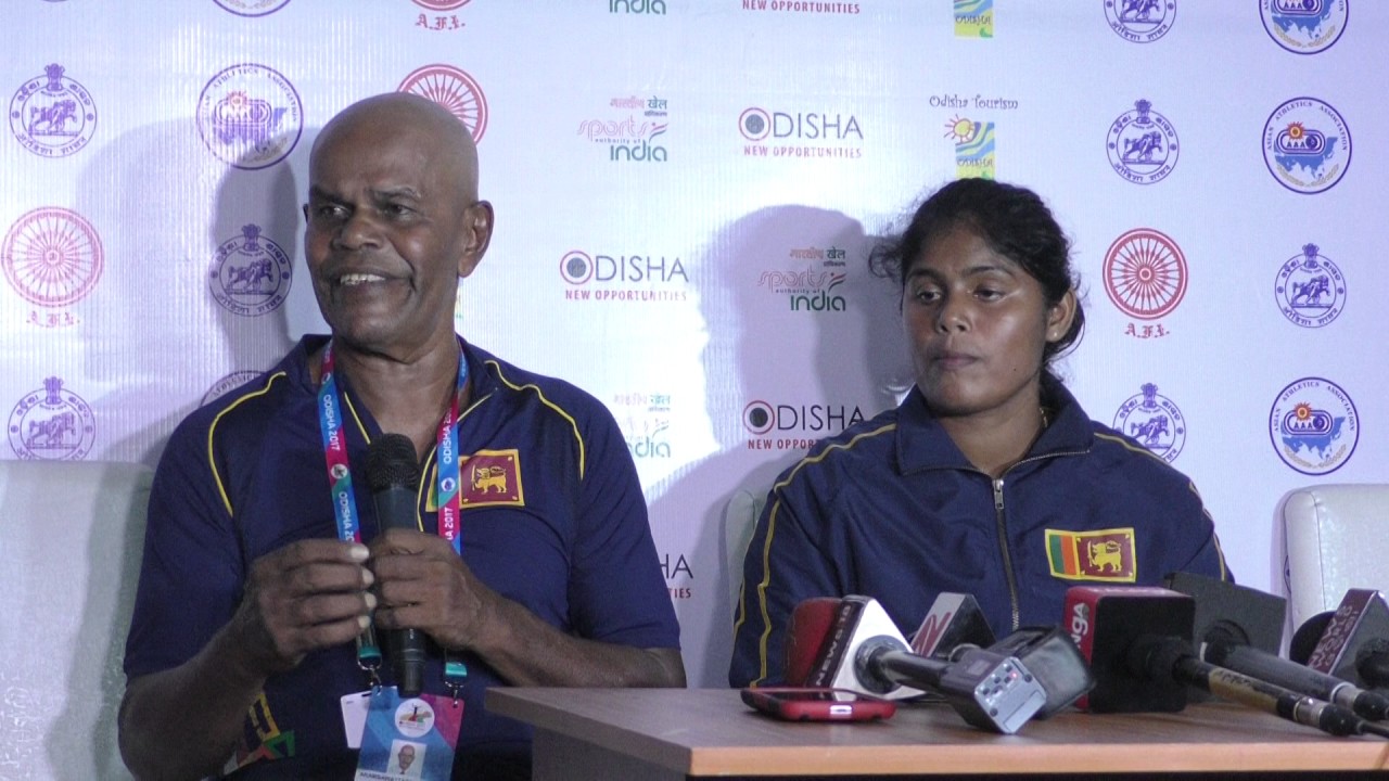 AAC 2017 - Sri Lankan Javelin Thrower Dilhani Lekamage Speaks To Press asian athletics championships 2019 official website