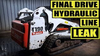 BOBCAT LEAKING FINAL DRIVE HYDRAULIC HOSE REPLACEMENT