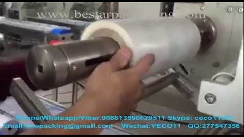 Bestar packing machine how to install the PE roll film Horizontal pillow flow pack Machine