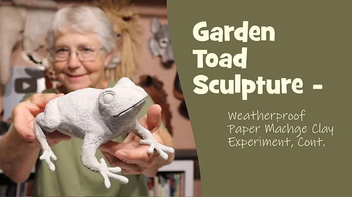 Garden Toad Made with Weatherproof Paper Mache Clay