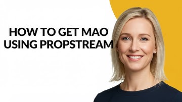 How to Get Mao Using Propstream - Julia