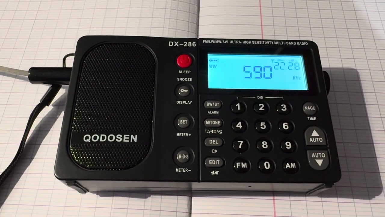 VOCM 590 kHz received with the QODOSEN DX 286 + Wellbrook loop