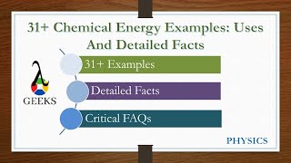 31+ Chemical Energy Examples: Uses And Detailed Facts