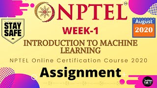 NPTEL  Introduction to Machine Learning Week 1 Assignment Solutions | Swayam 2020
