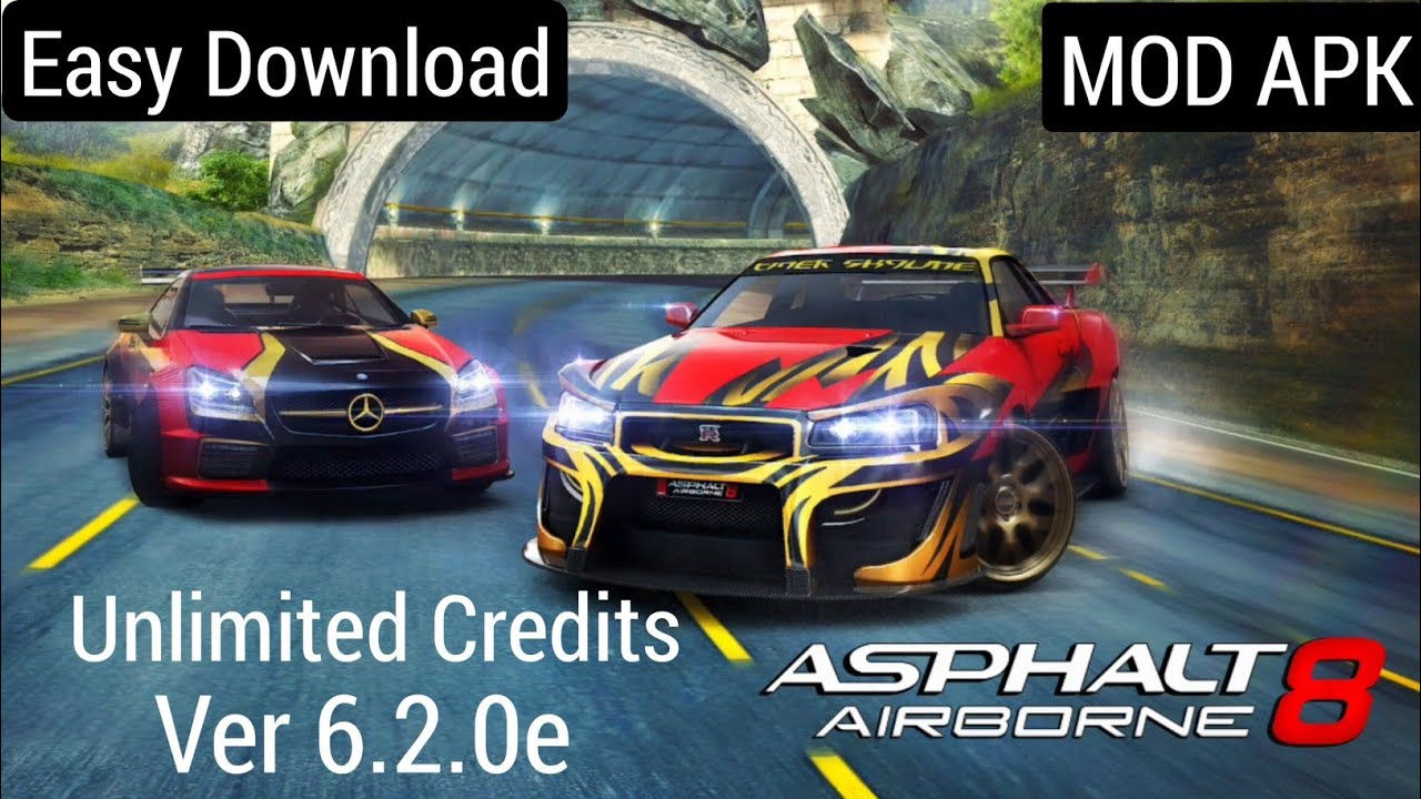 Asphalt 8 MOD APK Ver 6.2.0e Easy Download. Unlimited Credits.