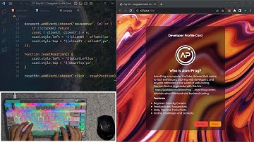 ASMR Programming - Draggable Profile Card - No Talking