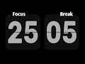 3 Hour Deep Focus Pomodoro Timer | Silent Study With Me | No Sound, Only Timer | 勉強時間 | 공부 브이로그
