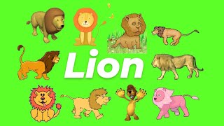 Animated Lion GIF Green Screen Pack (Free Download)