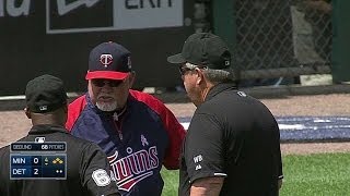 MIN@DET: Gardenhire argues call, gets ejected in 4th