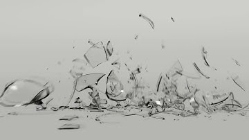 Wineglass Slow Motion Shatter - Rayfire + Pflow - Rendered with Mental Ray - HD