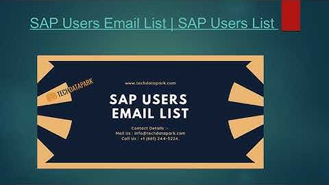 SAP users email list / SAP users list